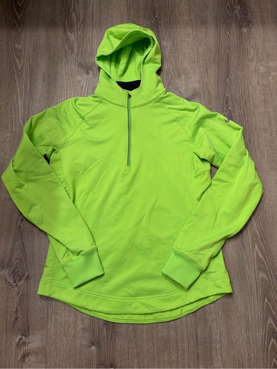 Nike Tops - Women's Nike Dri-FIT Bright Lime Green Hooded Pullover- Size Large- Pre-owned